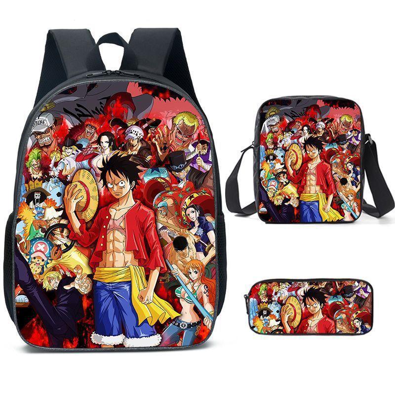 One Piece Backpack Set For Middle School Students Nylon School Bag Pencil Case And Tote Bag