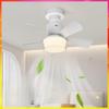 E27 Socket Fan Lamp Living Room Bedroom Dimmable RGB lighting Ceiling Fan Three Wind Speed Electric Ceiling Fan Light