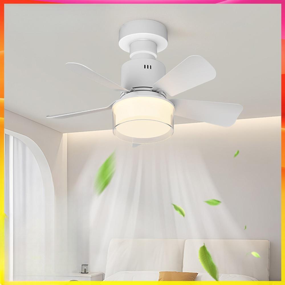 E27 Socket Fan Lamp Living Room Bedroom Dimmable RGB lighting Ceiling Fan Three Wind Speed Electric Ceiling Fan Light