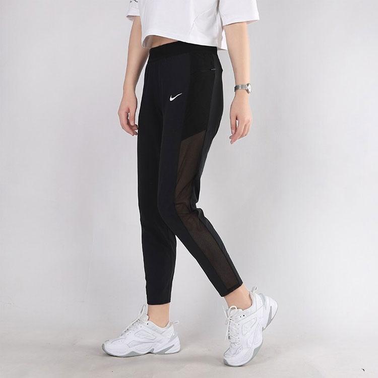 Nike Knitted Sweatpants Women's Black Moderate Straight Fit Pants CJ2260-010