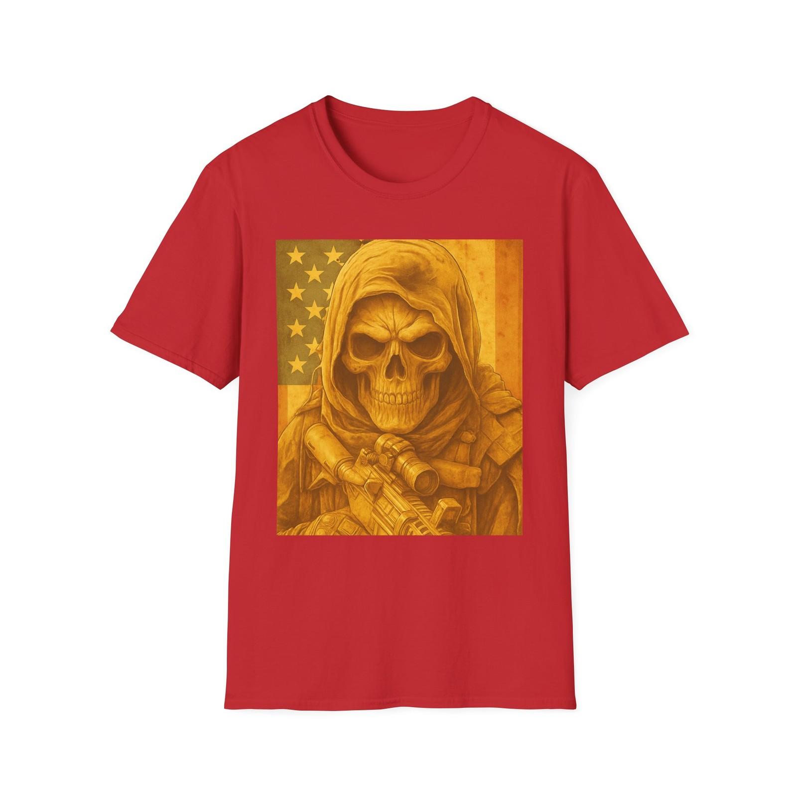 Skull Graphic Tee, Unisex Softstyle T-Shirt, Edgy Fashion Shirt, Halloween S