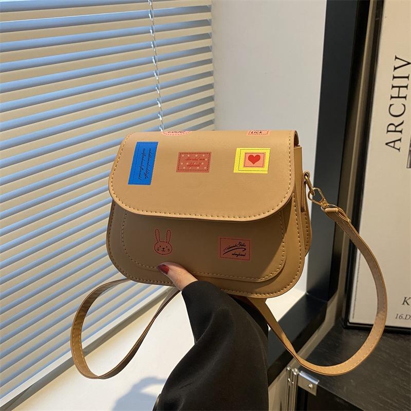 2025 summer new trend printing simple fashion personality fashionable casual shoulder oblique span bag women