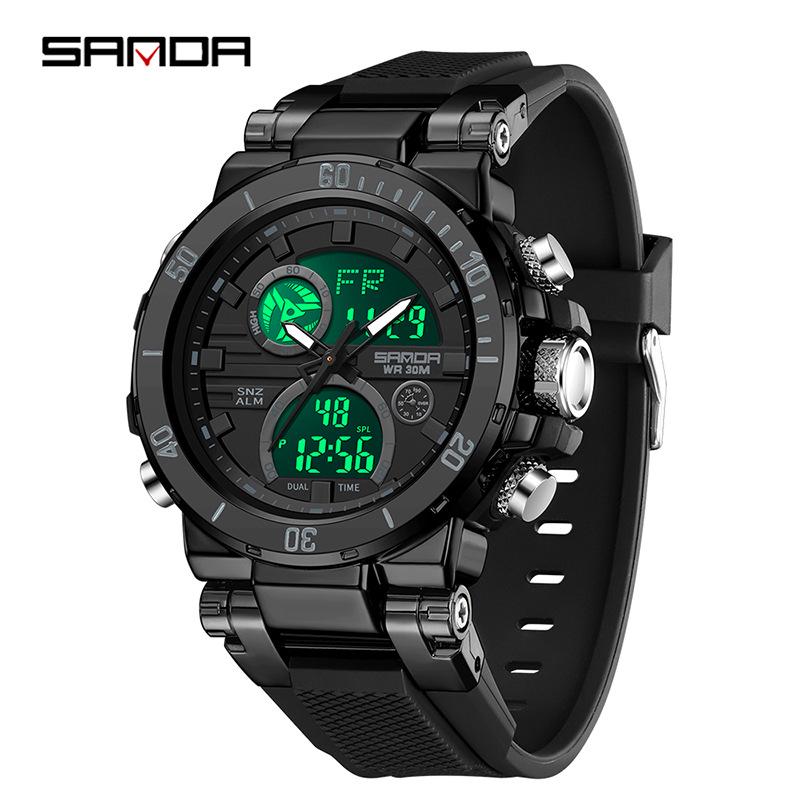 Sanda Jugend Mode Sport Wasserdichte Elektronische Uhr