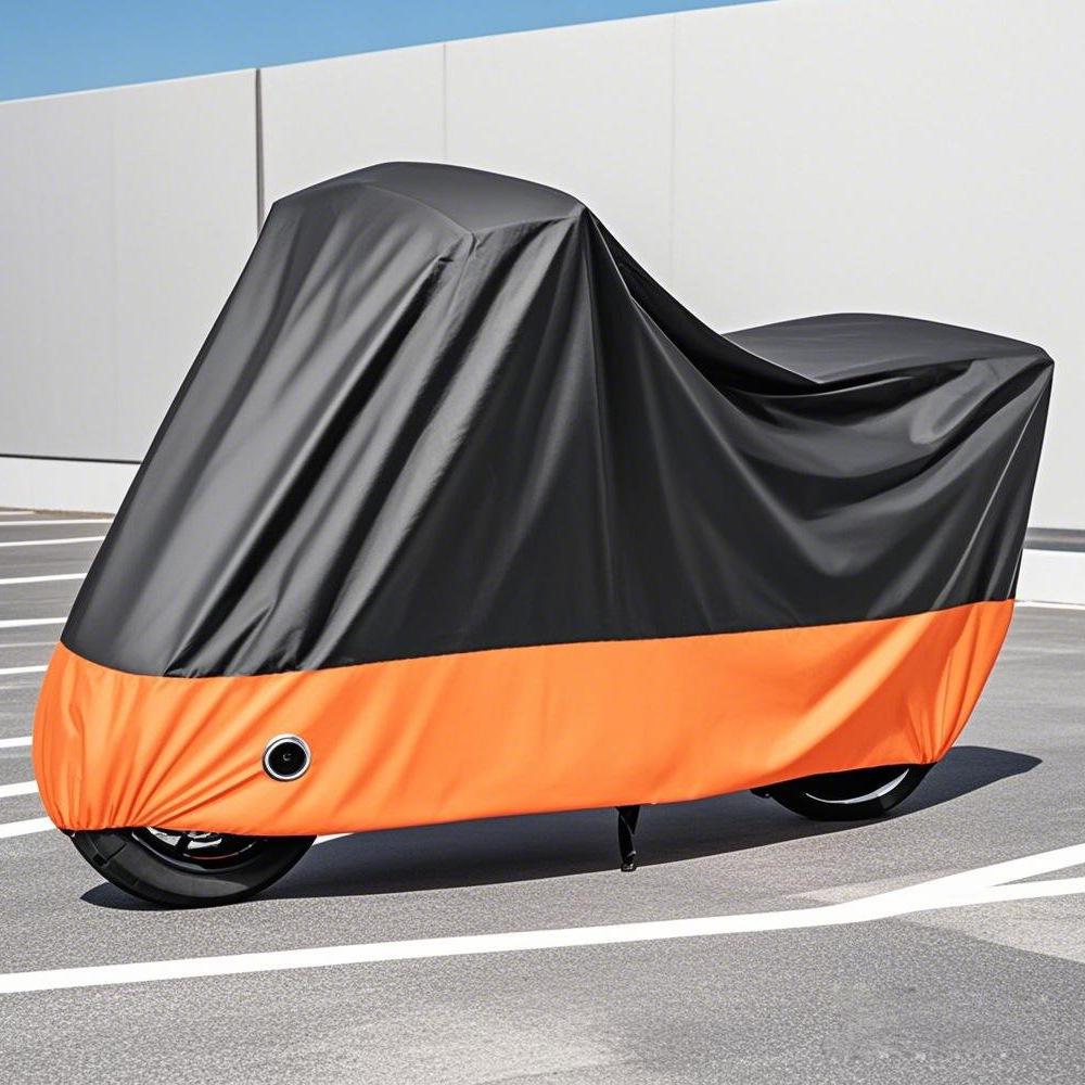 Motorcycle Cover: Thickened 210D Oxford Cloth, Rainproof, Sunproof, Dustproof, & Waterproof.