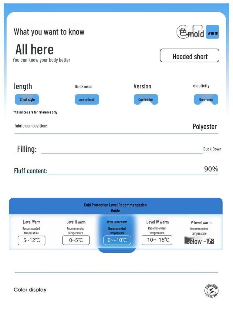 Xue Zhong Fei Women's Hooded Short Duck Down Jacket