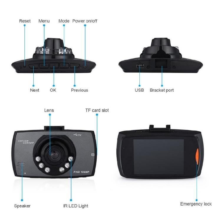 Advanced 1080P Car Video Recorders Car DashCam With Infrare Night Sights And 360°Rotating Design Safety Dashcams