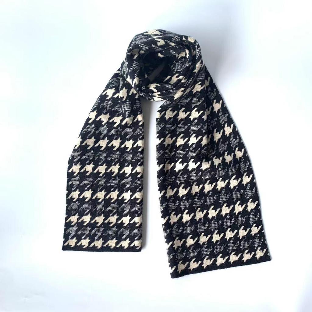 Men's High-End Classic Cashmere Jacquard Neck Warmer Scarf