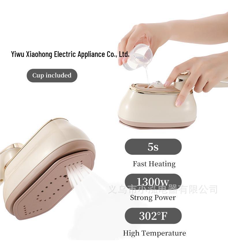 Compact Dual-Use Garment Steamer & Iron: Portable Foldable Handheld for Home & Dorm Use
