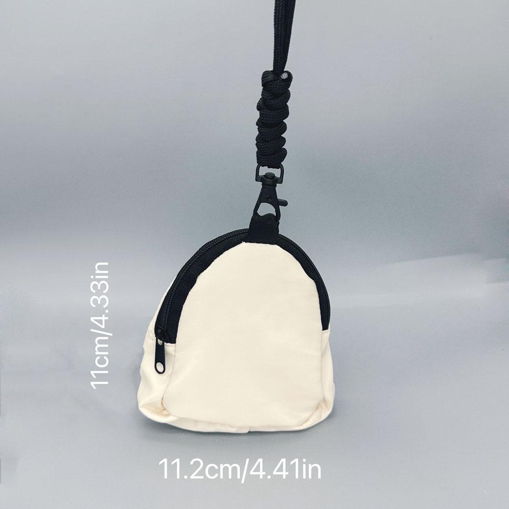 Headset Zipper Mini Bag Storage Small Change Coin Key Portable Pouch with Lanyard
