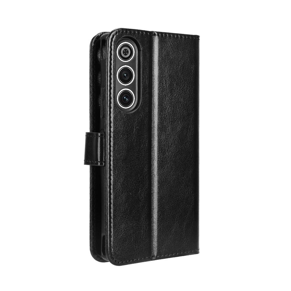 For ZTE nubia RedMagic 10 Air 5G PU Leather Case with Strap Crazy Horse Texture Phone Wallet Cover
