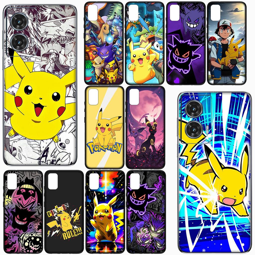 for Motorola Moto G86 G57 G67 G24 G15 G54 Power G13 G14 G34 G35 G45 G60 G53 G55 G64 G75 G72 Case P-Pokemons GO Gengar P-Pikachus