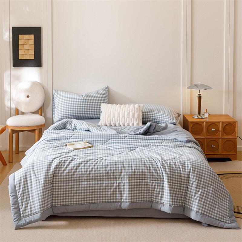 1Pc Summer Quilt Thin Quilt  For Bedroom Bedding Student Dormitory Single Bed Double Bed Breathable Comfortable Not Stuffy