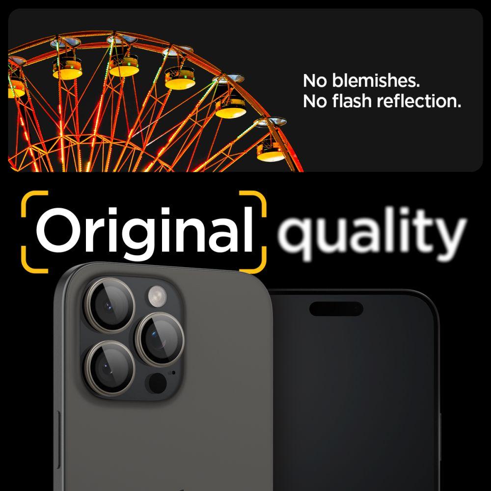 Osłona Aparatu Spigen Optik Pro Glas.tr Ez Fit Camera Protector 2-Pack Iphone 14 Pro / Pro Max / 15 Pro / Pro Max / 16 Pro / Pro Max Natural Titanium