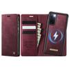 For Samsung Galaxy S20 4G/Galaxy S20 5G Case CASEME C49 Compatible with MagSafe RFID Blocking Detachable Wallet Leather Phone Cover