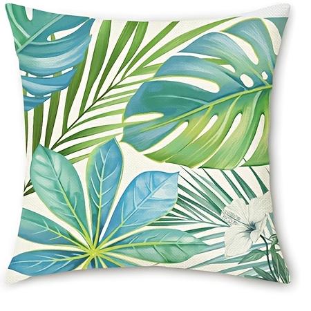 1/4pcs Tropical Palm Leaf Throw Pillow Covers Watercolor Jungle Botanical Cushion Cases for Home Patio Decor Cushion Cover