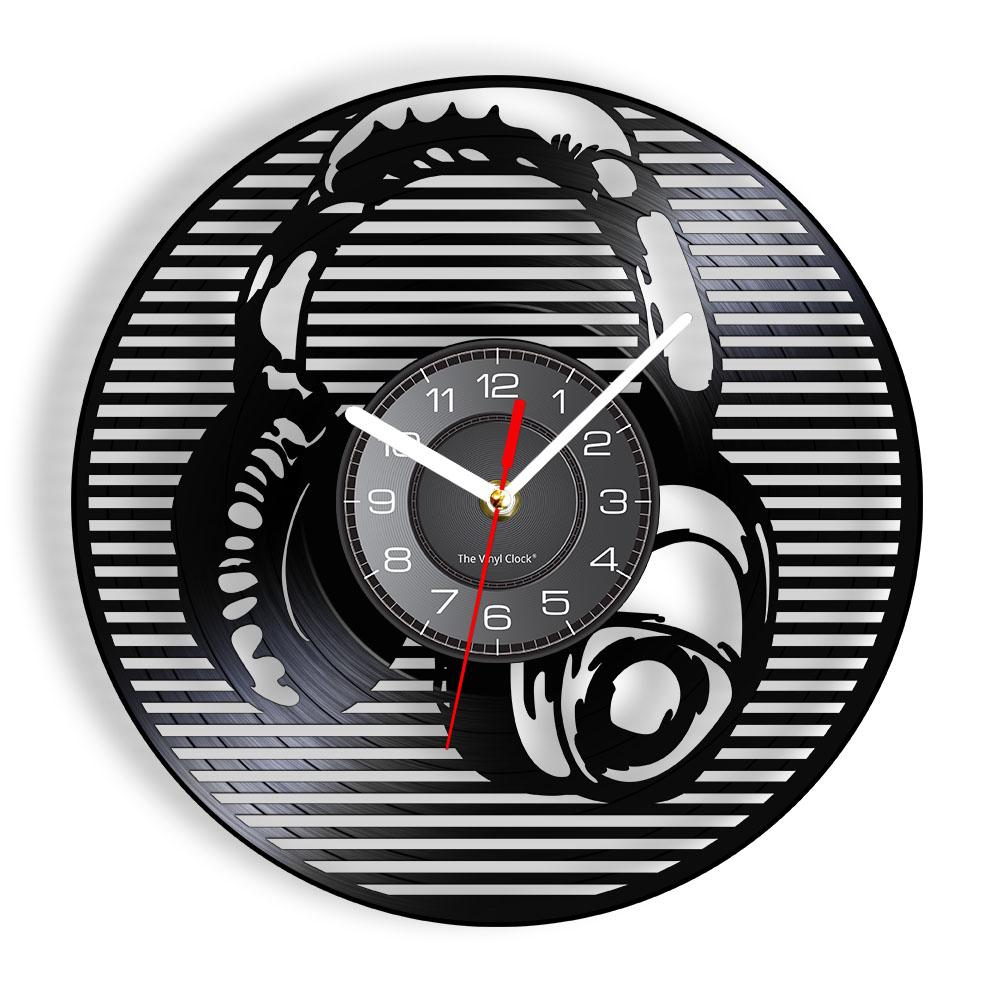 Music Is My Life Music Inspirational Quote Home Decor Music Headphone Wall Clock Rock n Roll Vintage Vinyl Record Wall Clock