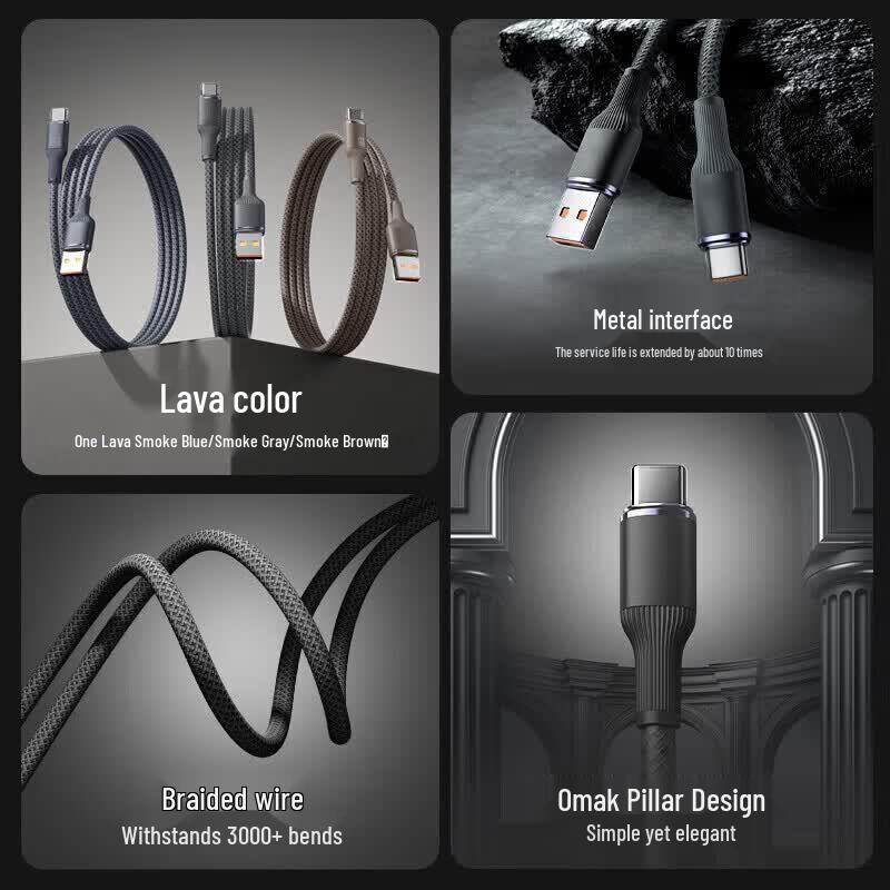 Aomake 100W USB-A to Type-C Fast Charging Cable