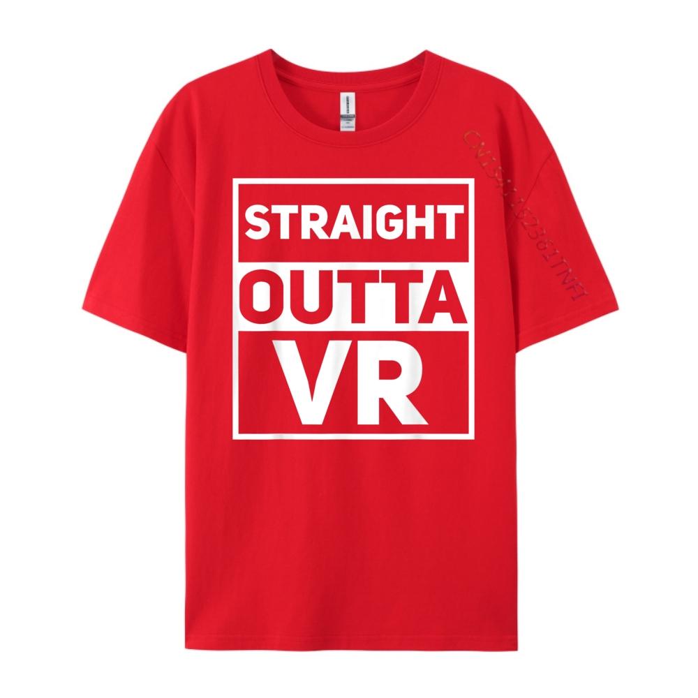 Straight Outta Vr Virtual Reality Gamer Athlete Printed TShirt Band Tshirts Cinco de Mayo Mens Tshirt