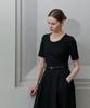 Owaiwai Ribbed U-Neck T-Shirt_Black