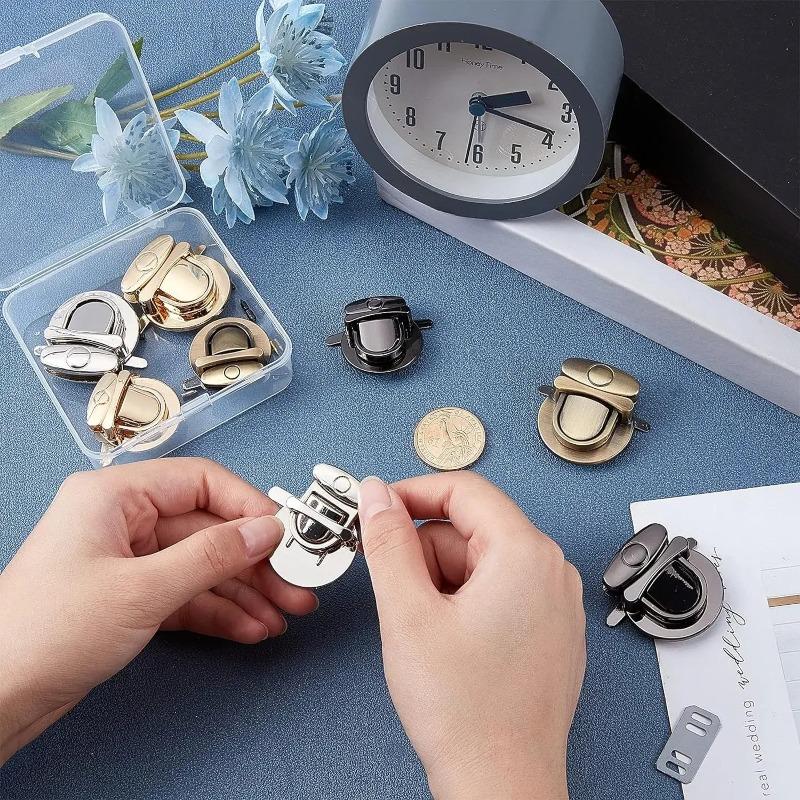 5/10pcs Metal Locks Bag Clasp Catch Buckles for Handbags Purse Tote Closures Snap Clasps DIY Craft Hardware Case Bag Accessories