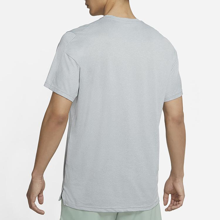 Nike Logo Print Breathable Quick-Drying Sports Short-Sleeved T-Shirt Men Tops Grey Black CZ2418-073