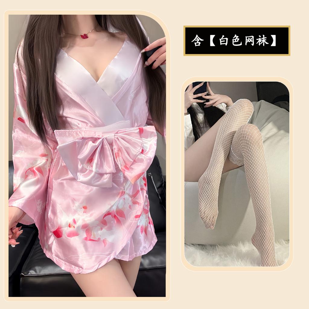 Sex-Unterwäsche Sexy Deep V Zweidimensionaler offener japanischer Bademantel Uniform Pure Desire Suit Pyjamas