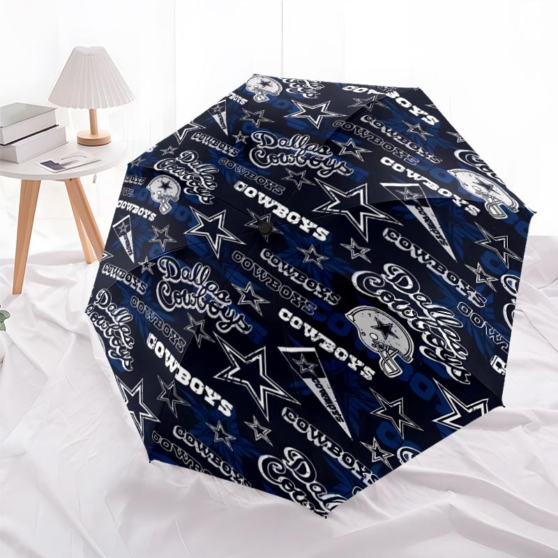 Printed Dallas Cowboys Folding Umbrella,Outdoor,Leisure,And Travel Umbrella,Durable Umbrella Fabric,Birthday And Holiday Gift