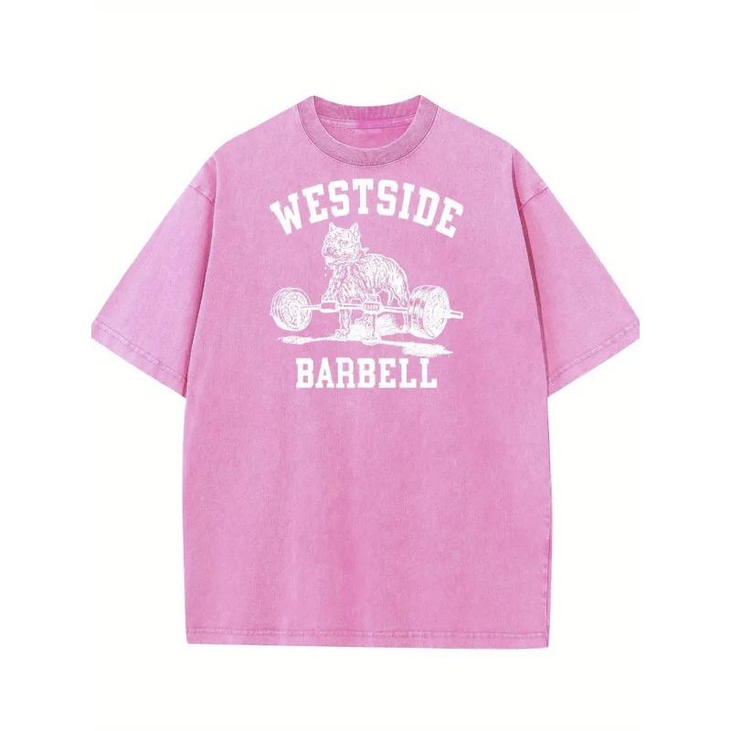 

Men S Washed T-Shirt Featuring a Vintage Design, for Casual Streetwear with a Loose Fit And Short Sleeves, for Summer Outdoor And All Year Round 5XL рожевий