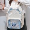 Large-capacity Schoolbag, Female Junior High School Student Kitten Backpack, Student Japanese Pain Bag Ins Wind Transparent Backpack Tide