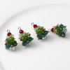 Winter Christmas Tree Charm Beaded Crystal Glass Handmade Woven for Earrings and Necklace Diy Making Jewelry Gifts Wholesale