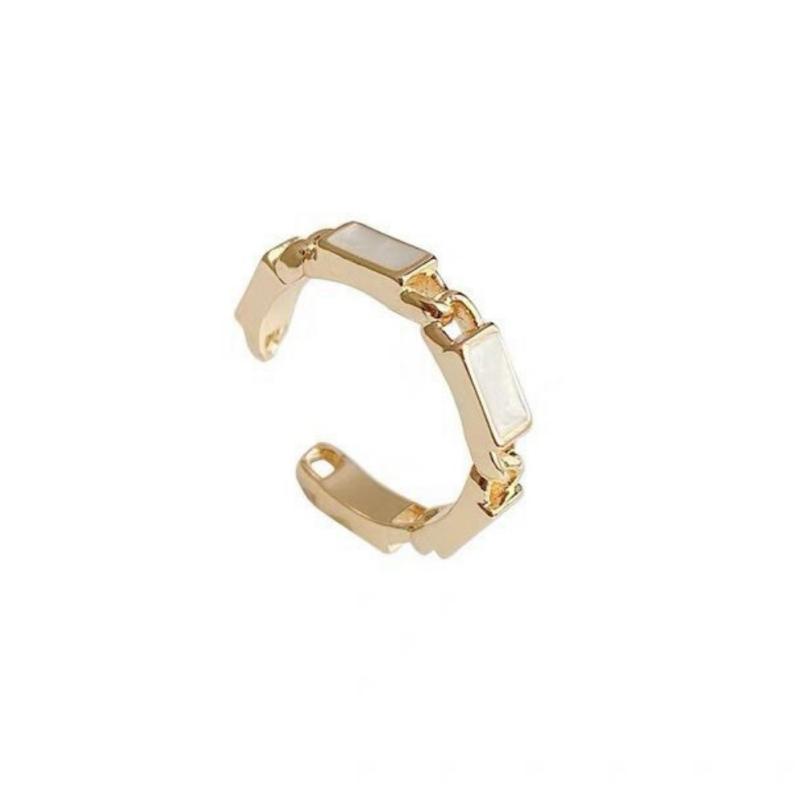 

Французские Ретро Минималистичные Открытые Кольца Белые Бамбуковые Кольца на Указательный Палец для Женщин