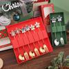 2/6Pcs/Set Christmas Gift Spoon Fork Set Dessert Scoop Fruit Fork Coffee Spoon Cutlery