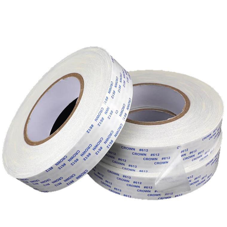 Crown 613 High-Viscosity Double-Sided Adhesive Tape for Nameplates, No-Trace, Heat-Resistant Cotton Paper