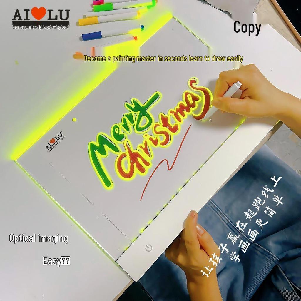 Colorful LED Erasable Kids' Graffiti & Message Board
