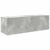 4 piece TV cabinet set concrete grey particleboard