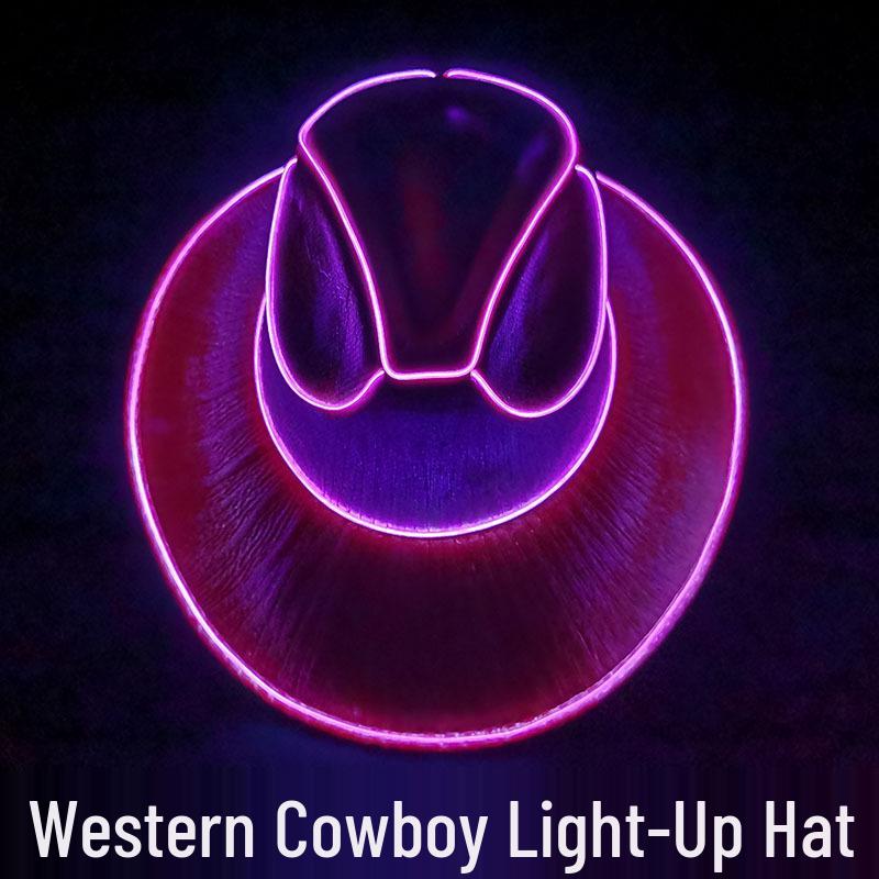 LED Glowing Cowboy Hat: Halloween & Christmas Decoration Gift