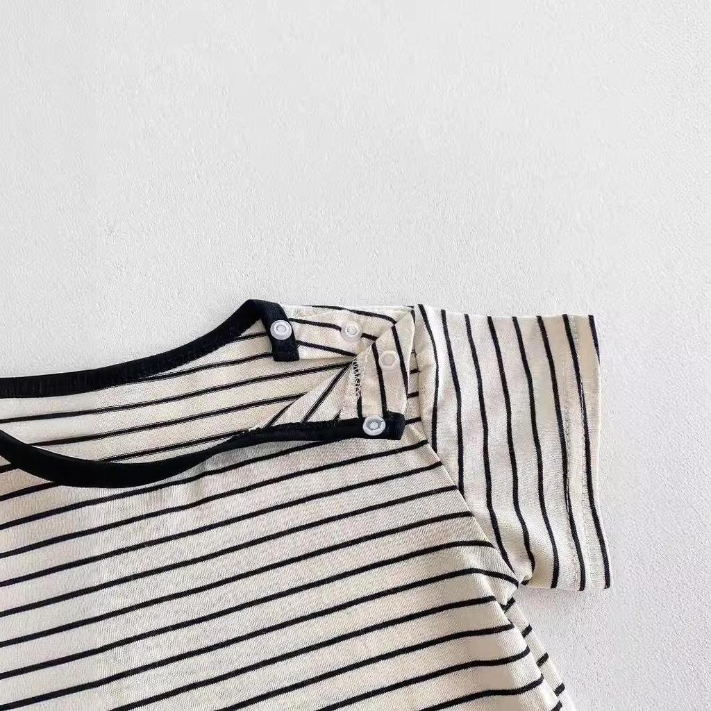 2025 Korean Summer Baby Overalls Set - Unisex Romper Two-Piece