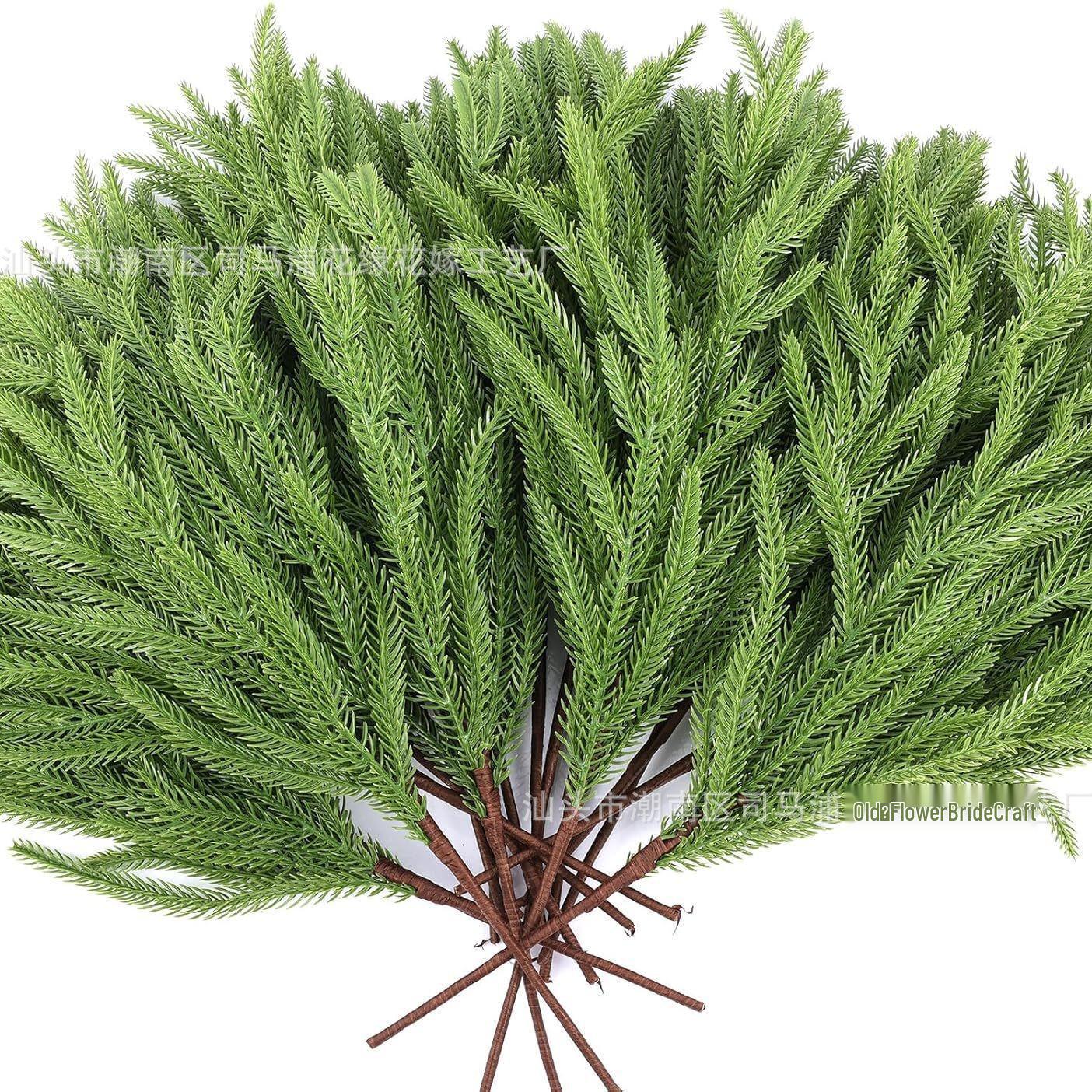 Realistic Norfolk Pine Christmas Artificial PE Soft Rubber Pine Needles 45cm Pine Needle Branch (Economy)
