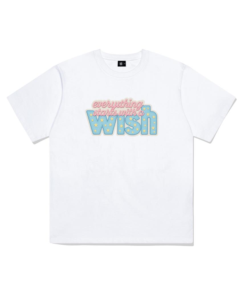 PAGESIISII Pastel Wish Print Short Sleeve T-Shirt White