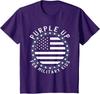 Purple Up For Military Kids Purple Month Vintage Us Youth Unisex T-shirt