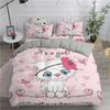 Cartoon-Bettwäscheset mit niedlichen Katzen, bedruckt, 3D-Bettbezug-Set, Twin Full Queen King Double Size, Kissenbezug, Bettwäsche aus weichem Polyester