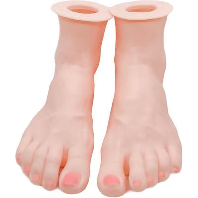 Modelos de Mão e Pé de Silicone Versátil Modelos de Forma de Mão e Pé de Silicone Ajustáveis para Artistas de Beleza Exposição de Acessórios