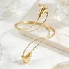 Spiral Twisted Open Cuff Armlet Geometric Water Drop Bangle  Jewelry Accessories