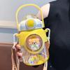 820ml Kids Water Sippy Cup Cartoon Water Bottle With Straw and Handle Portable Drinking Bottle Cup for Children Student School Sports Water Bottle