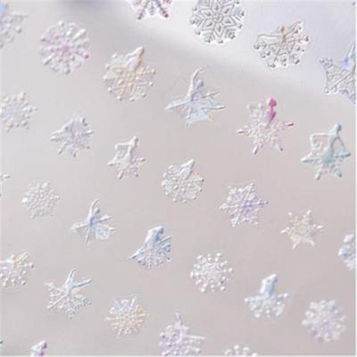 Kristall Weihnachts Schneeflocken Aufkleber TO3613 Schneeflocken Nagel Winter Aufkleber