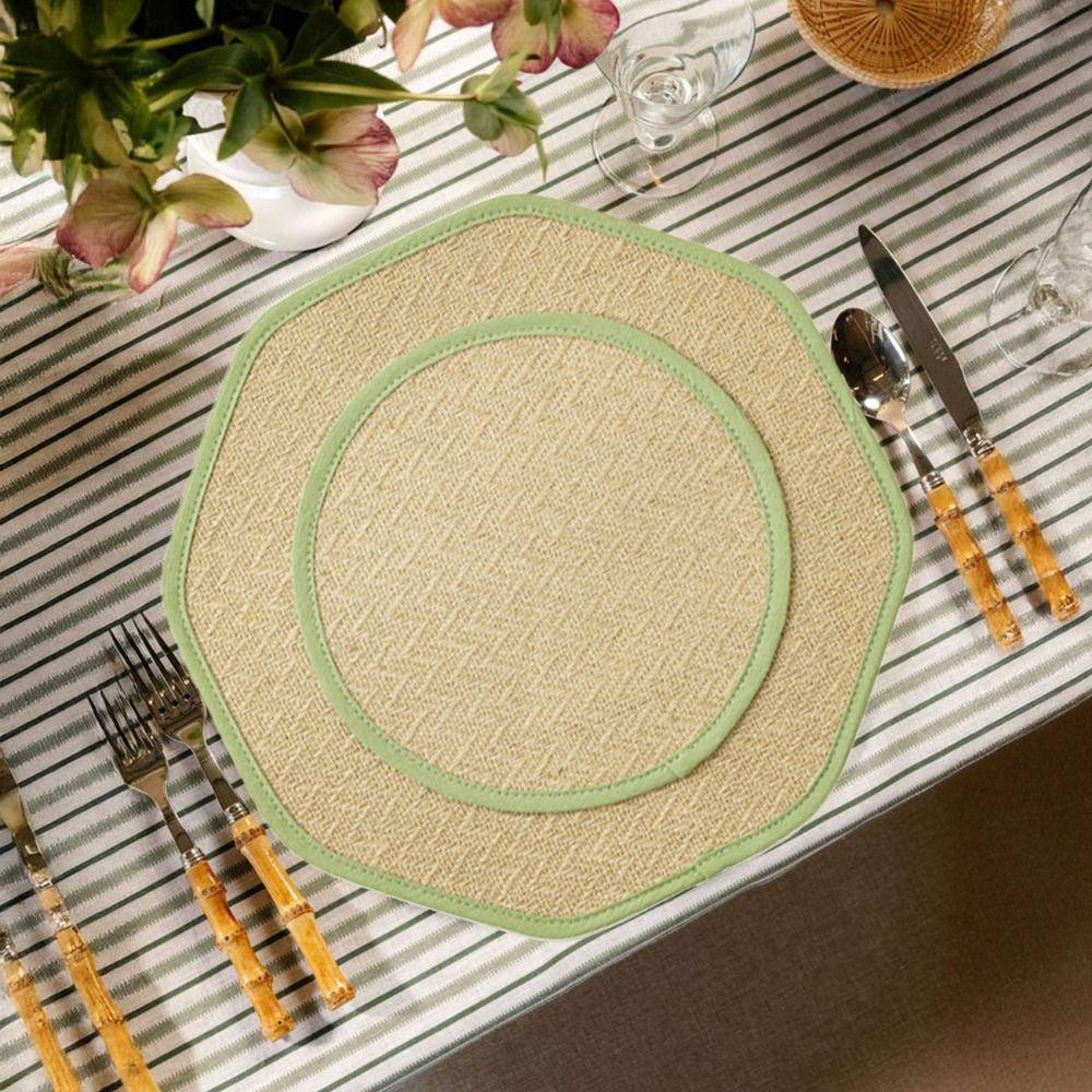 2Pcs Protective Tableware Pads Linen Kitchen Mats Durable Table Placemat  Dining Tables