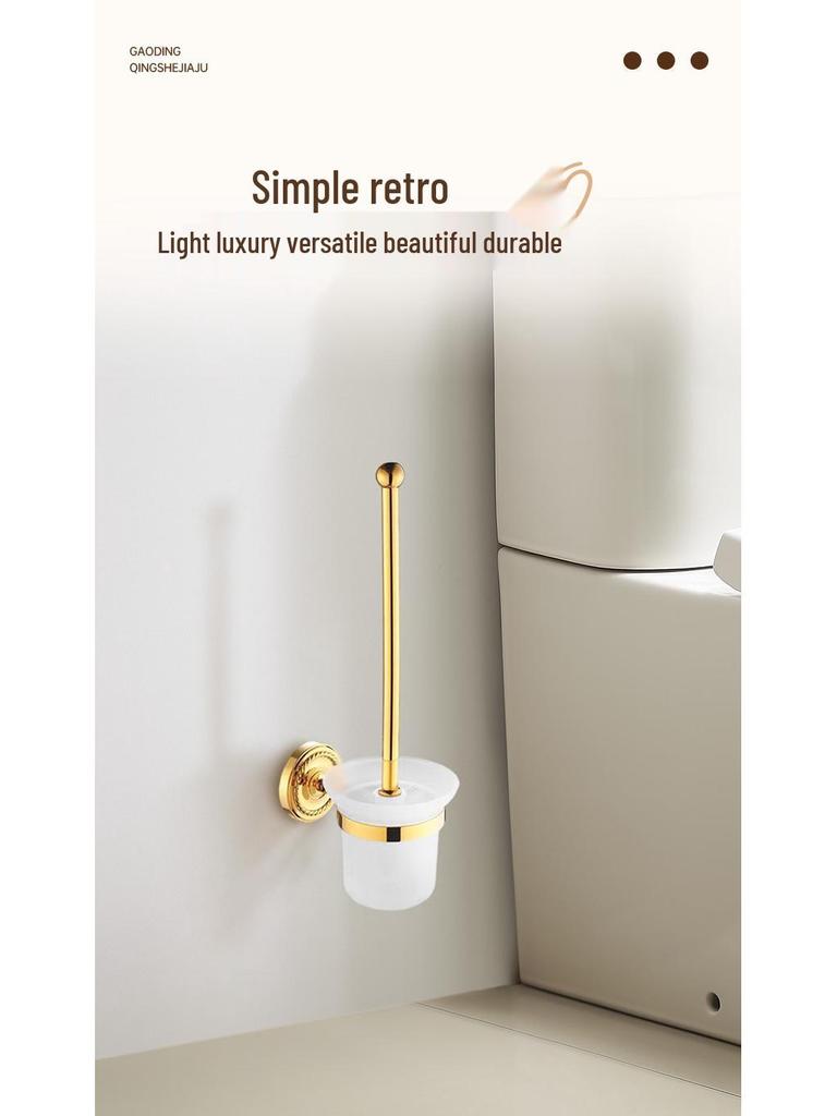 Europäisches Gold Ganzkupfer Badezimmer Handtuchhalter & Zubehörset