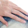 Women's Fashionable Colored Zircon Adjustable Open Band Ring - Simple, Trendy, Index Finger Design