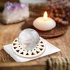 Crystal Ball Holder Gem Displaying Holder Sunflower Design Sphere Display Decorative Crystal Sphere Holder for Bedroom Den