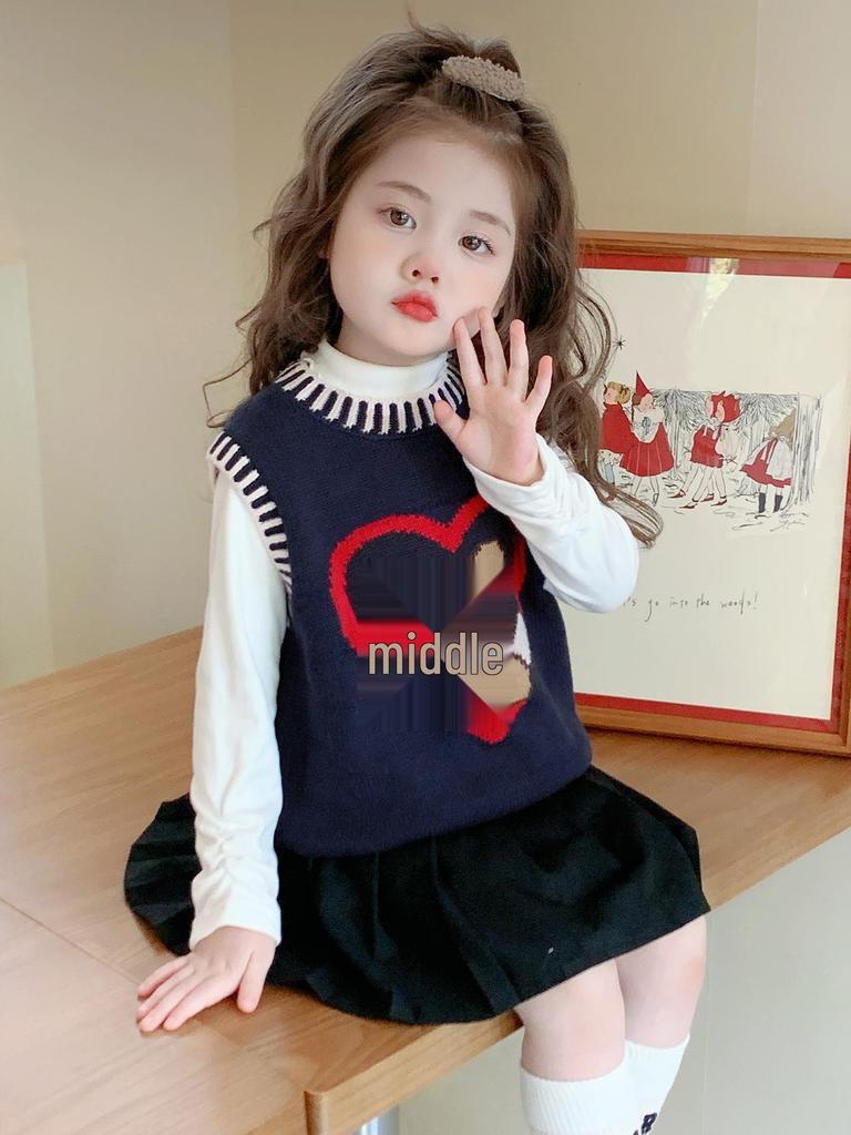 Ärmellose Strickweste für Kinder - Herbstpullover-Cardigan für Mädchen, 2025 Mode